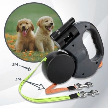 Dvojitá vôdzka pre psov - FlexiPaws